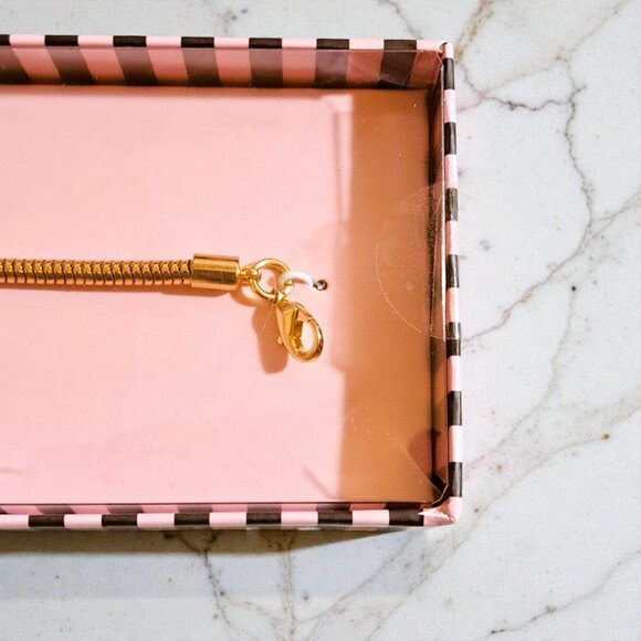 Juicy Couture Gold Red Tone Cherry & Strawberry Charm Bracelet NWT - Picture 6 of 7